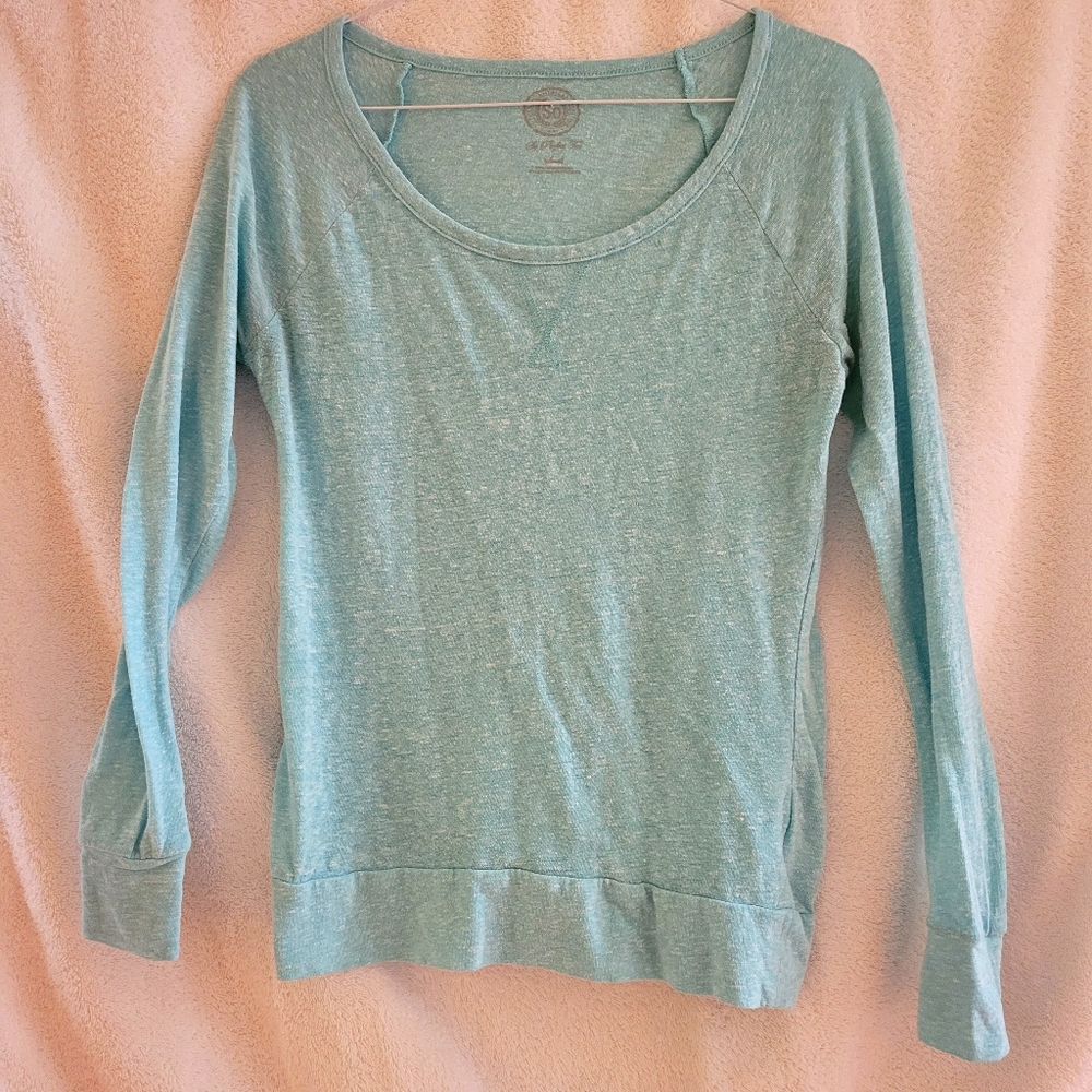 Long sleeve blue shirt